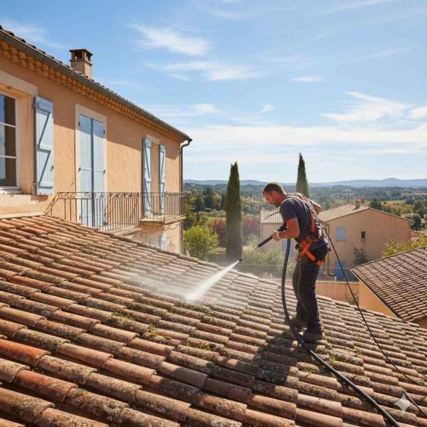 Nettoyage professionnel de toiture à Aix-en-Provence : redonnez tout leur éclat à vos tuiles