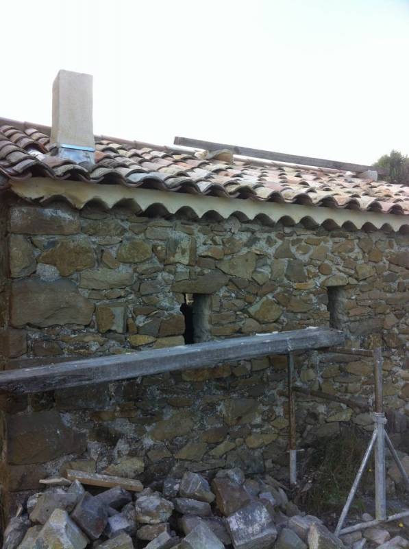 Préparation pour la pose de gouttières