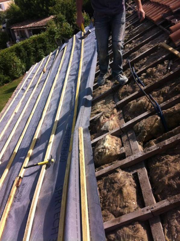 Toiture très ancienne rénovée